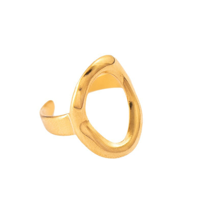 Vacuum Plating Titanium Steel Geometric High-grade Ring