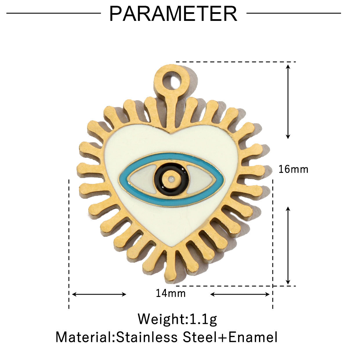 Palm Colorful Oil Titanium Steel Female Pendants