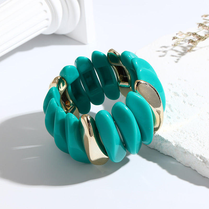 Women's Fashion Beaded Alloy Acrylic Handmade Bracelets