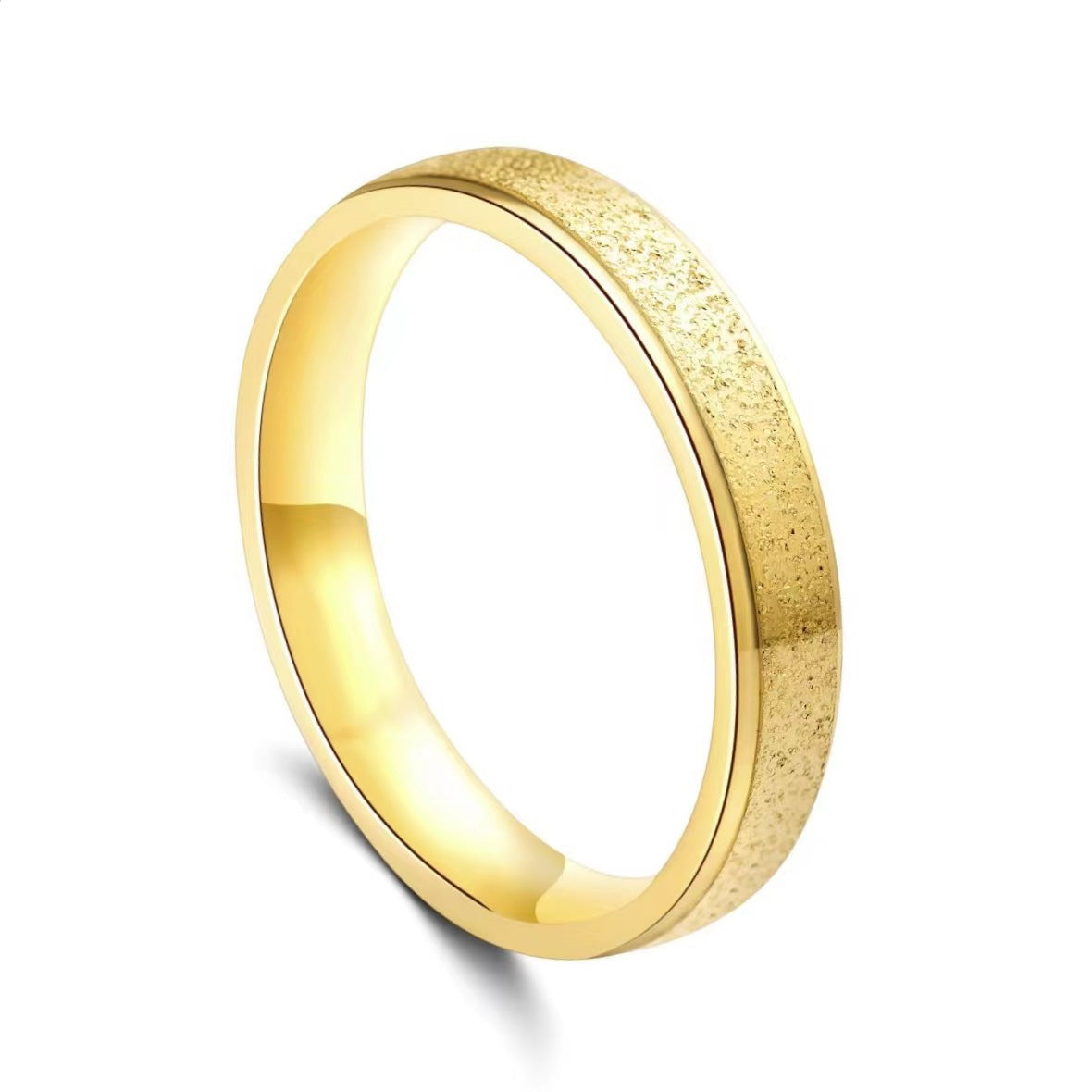 Stainless Steel Double Step Matte Couple Rings