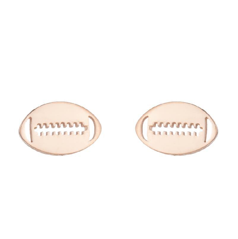 Retro Sports Olive Football Series Female Earrings