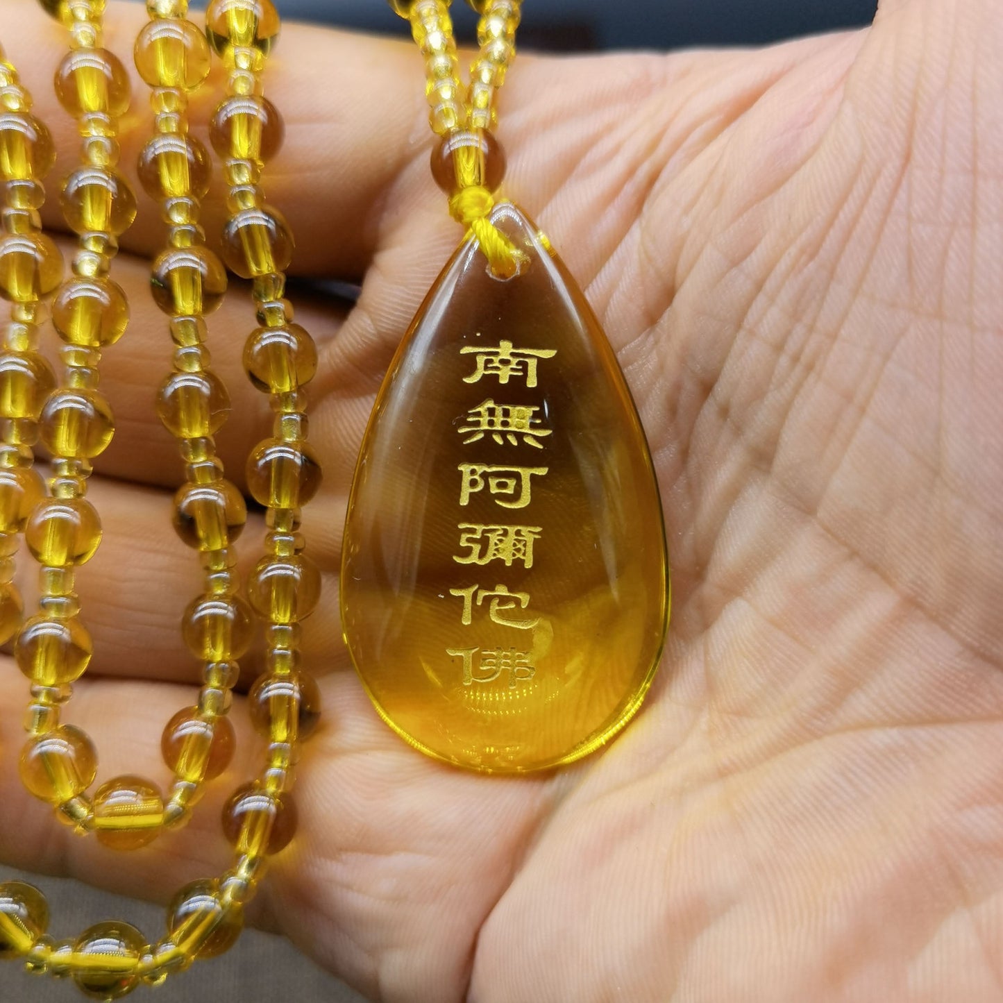 Women's & Men's Citrine Drip Temple Knot Sweater Chain Pendants