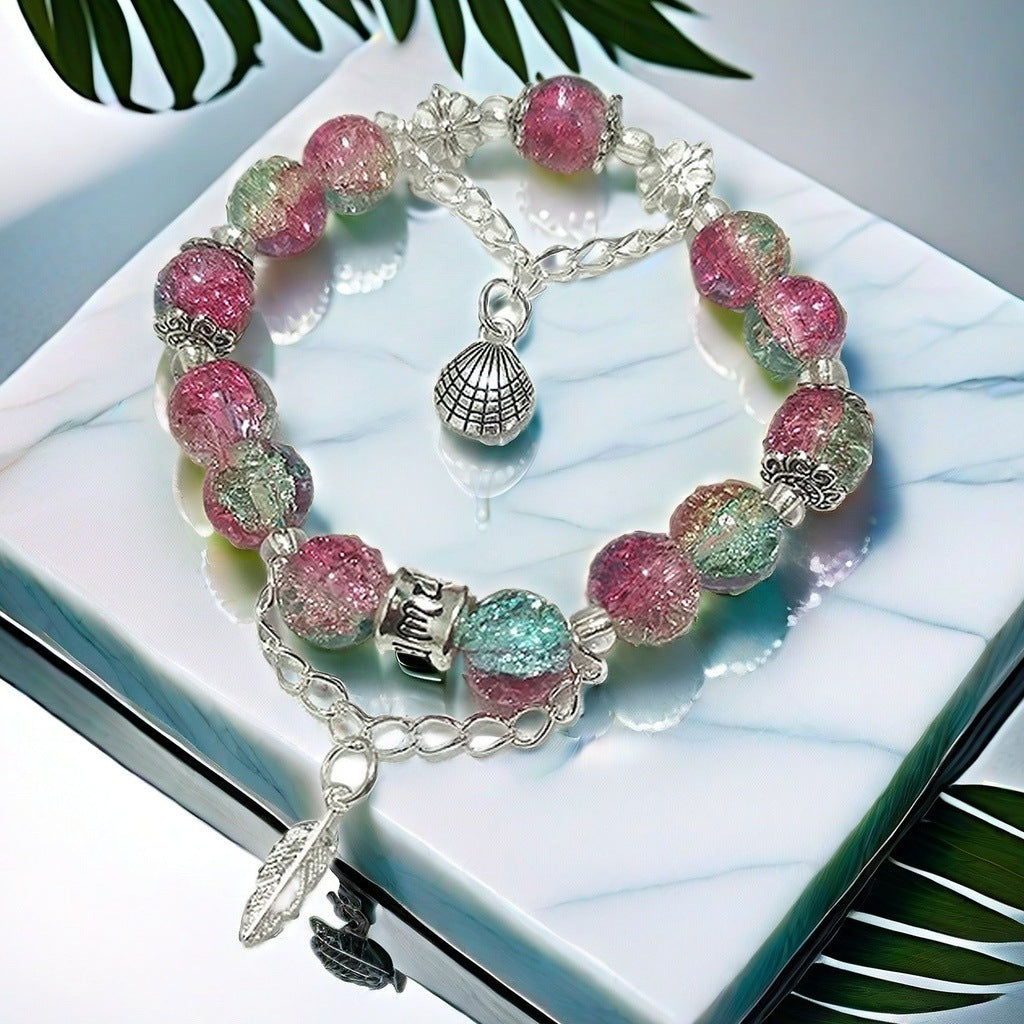 Jade Broken Glaze Feather Female Temperament Bracelets