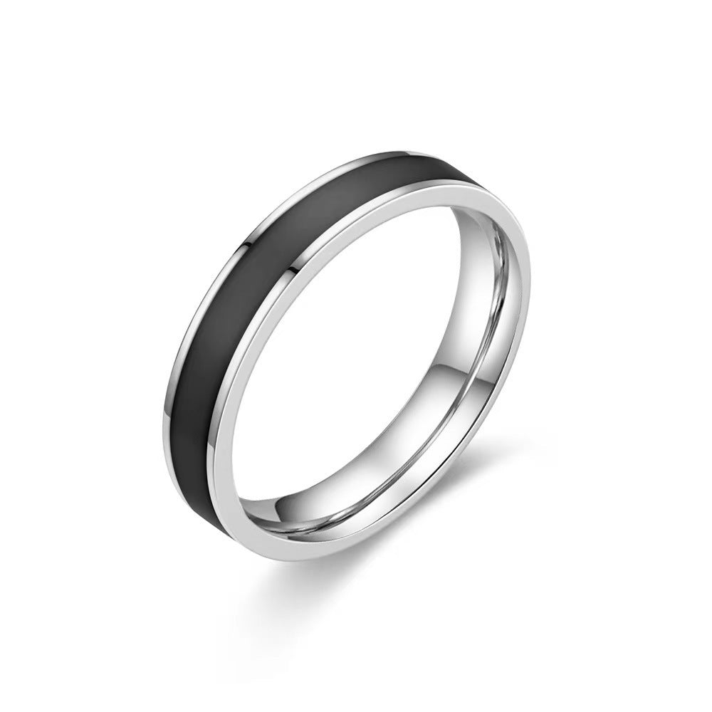 Men's Steel Retro Simple Titanium Corrosion Does Rings