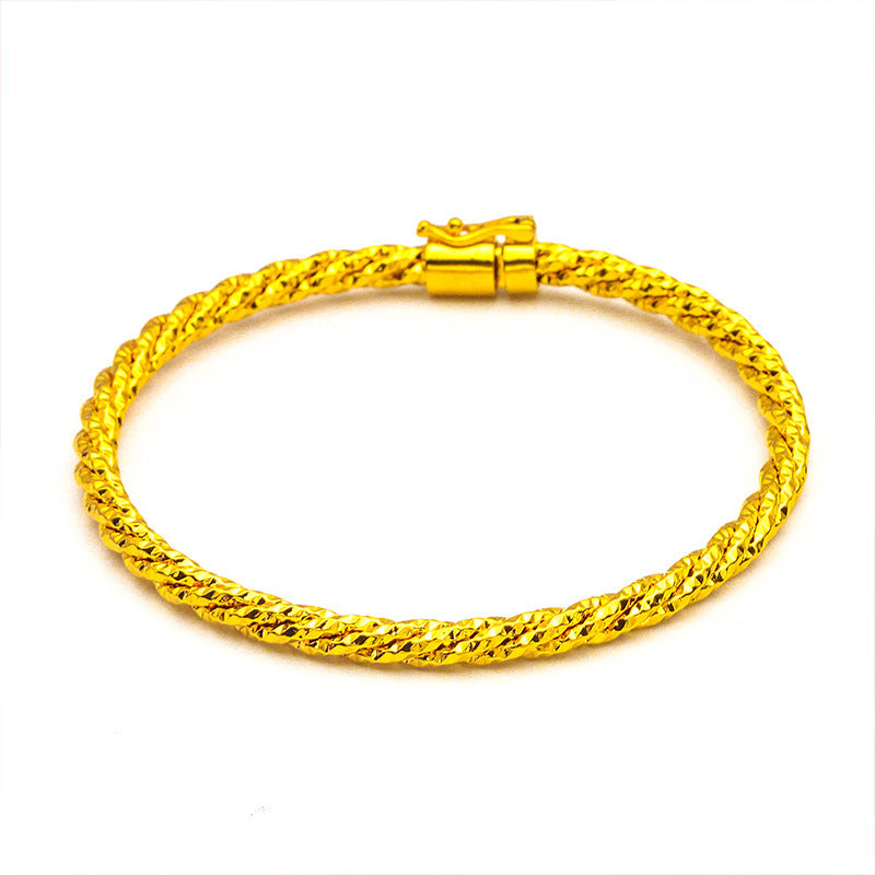 Women's Vietnam Placer Gold Starry Buckle Hidden Bracelet