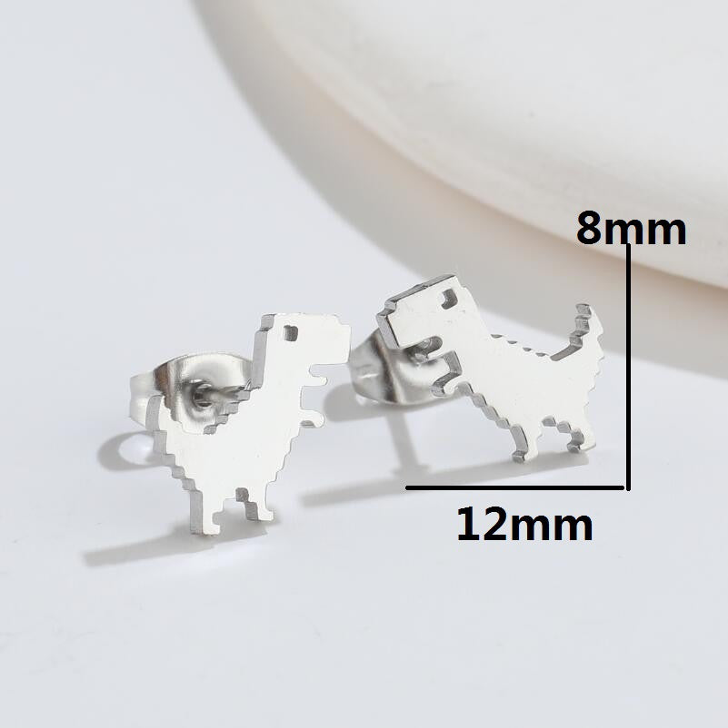 Version Dinosaur Cute Mini Animal Small Earrings