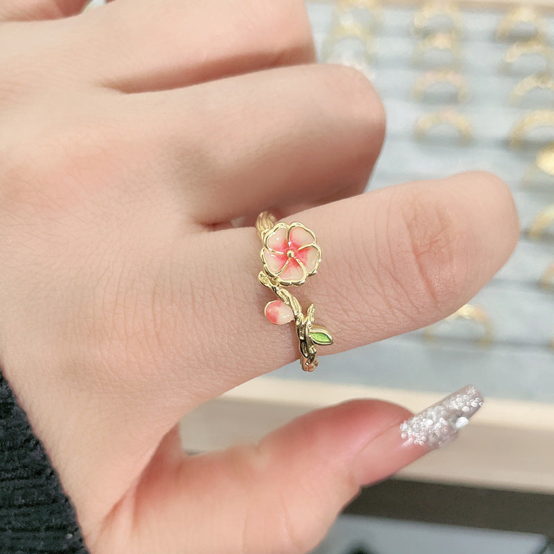 Flower Fashion Personalized Opening Adjustable Index Finger Rings