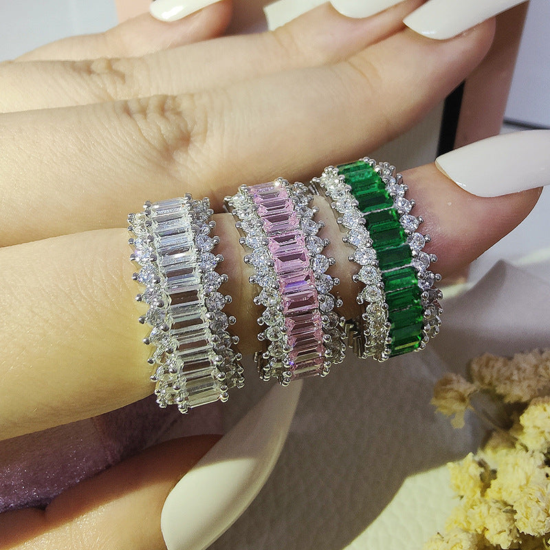 Full Diamond Simple Female Niche Advanced Rings