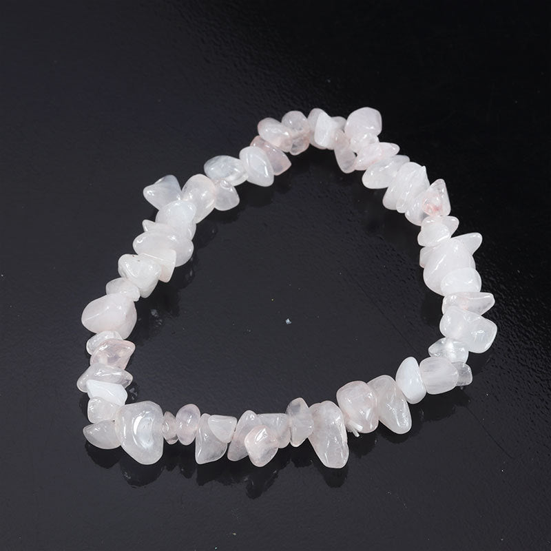 Natural Colorful Gravel Irregular Hand-woven Stretch Bracelets