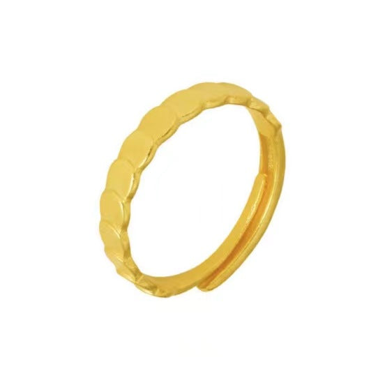 Light Luxury Design Real Bronze Open Rings