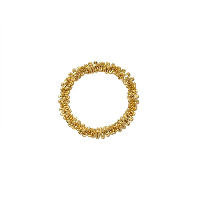Exaggerated Titanium Steel Gold Sparkling Personality Rings