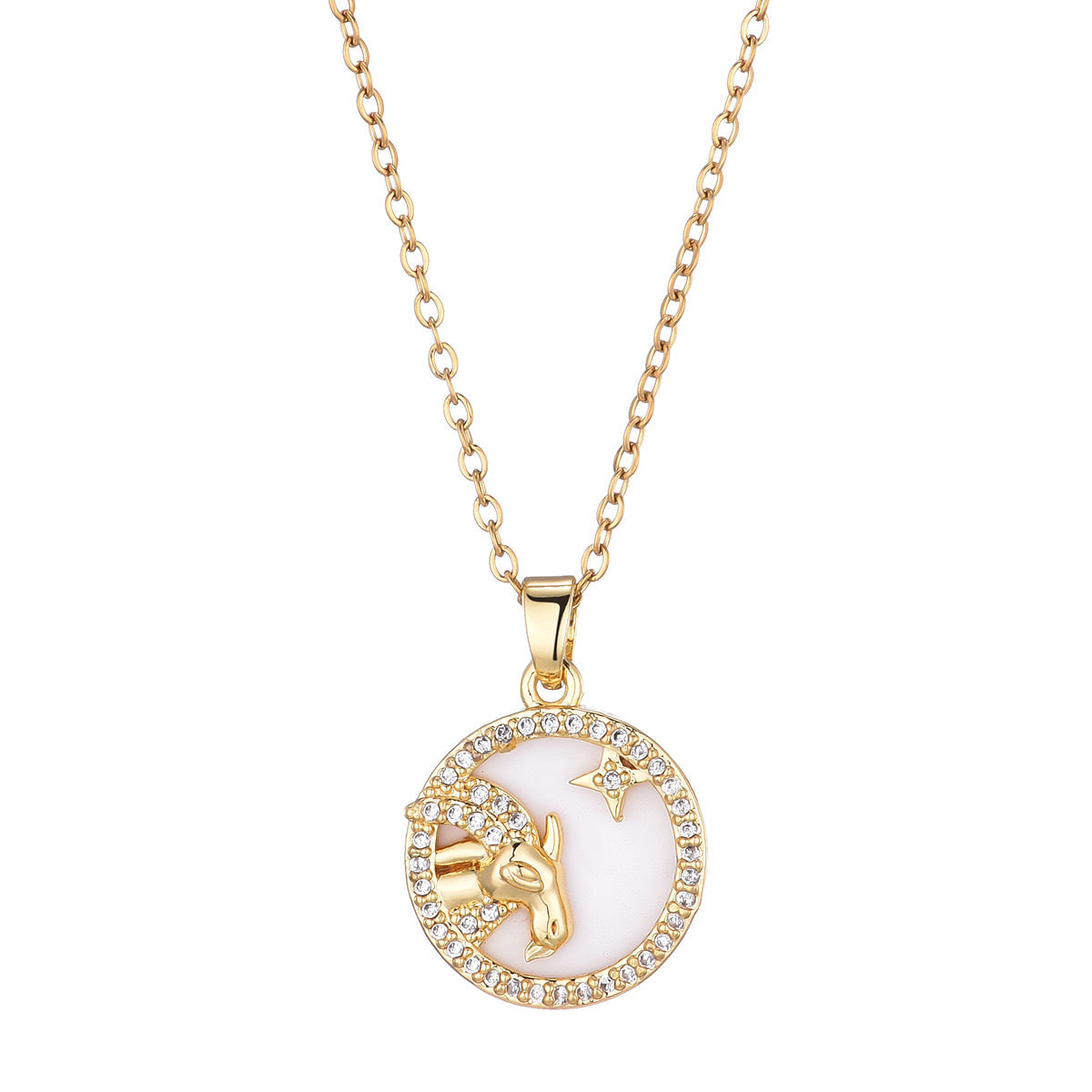 Women's Fashion Twee Constellations Design High-grade Real Gold Necklaces