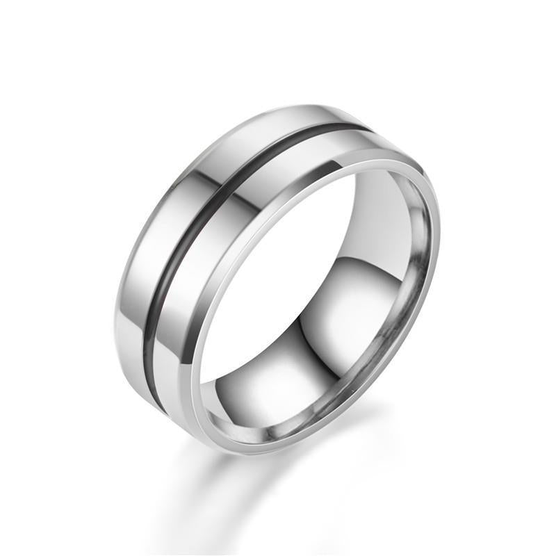 Fashion Simple Titanium Steel Stainless Drop Rings