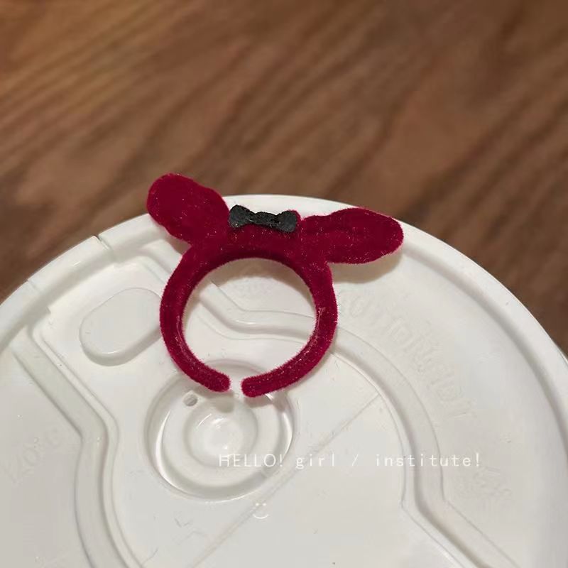 Flocking Bear Open Female Cartoon Index Finger Rings