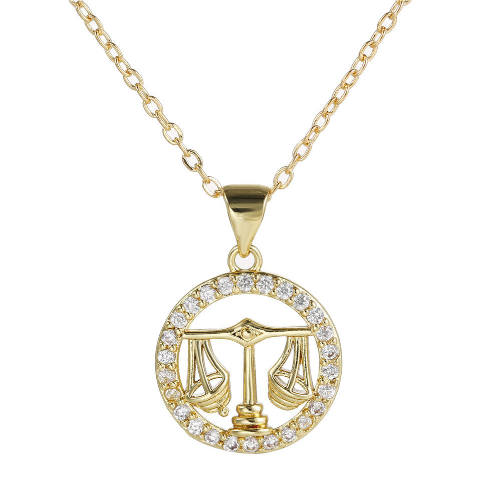 Female Fashion Creative Copper Inlaid With Necklaces
