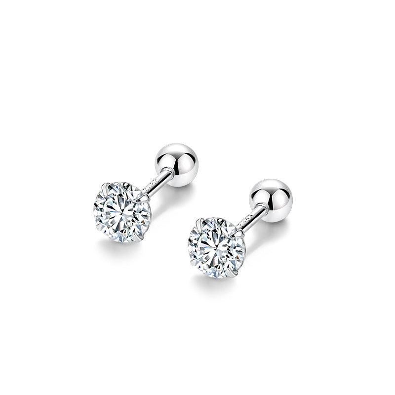 Diamond Thread Light Bead Ear Bone Earrings
