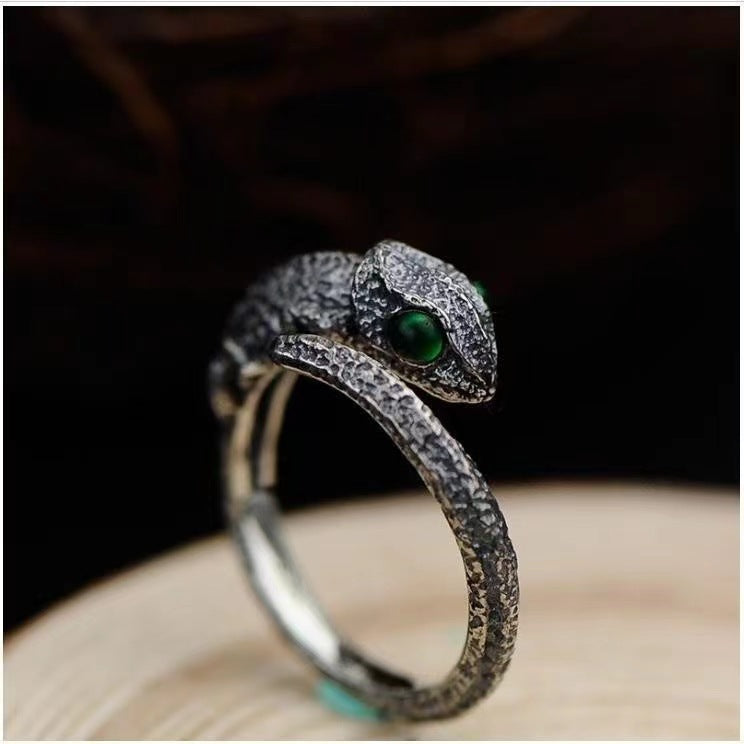 Women's & Men's Retro Double-headed Snake For Open Personalized Lizard Rings