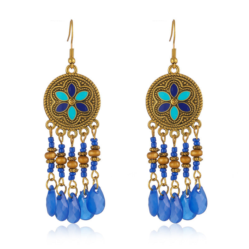 Color Bohemian Water Drop Your Daisy Earrings