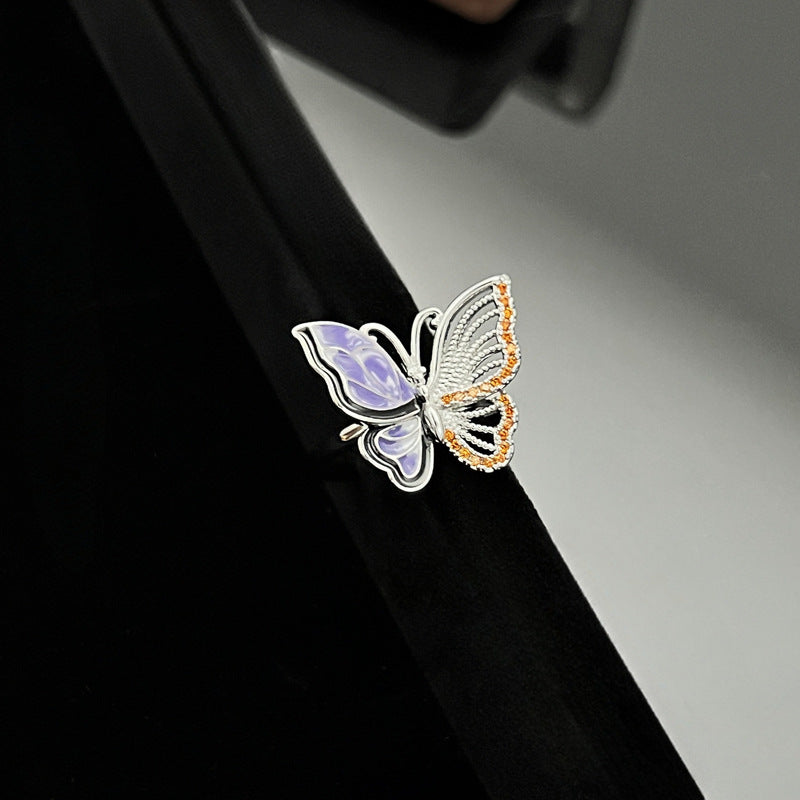 Glaze Butterfly Opening Female Trendy Cool Hot Rings