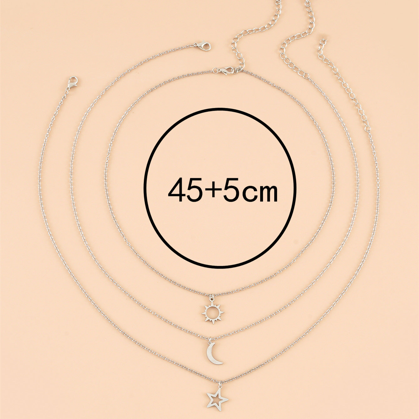 Sun Moon Stainless Steel Creative Good Necklaces