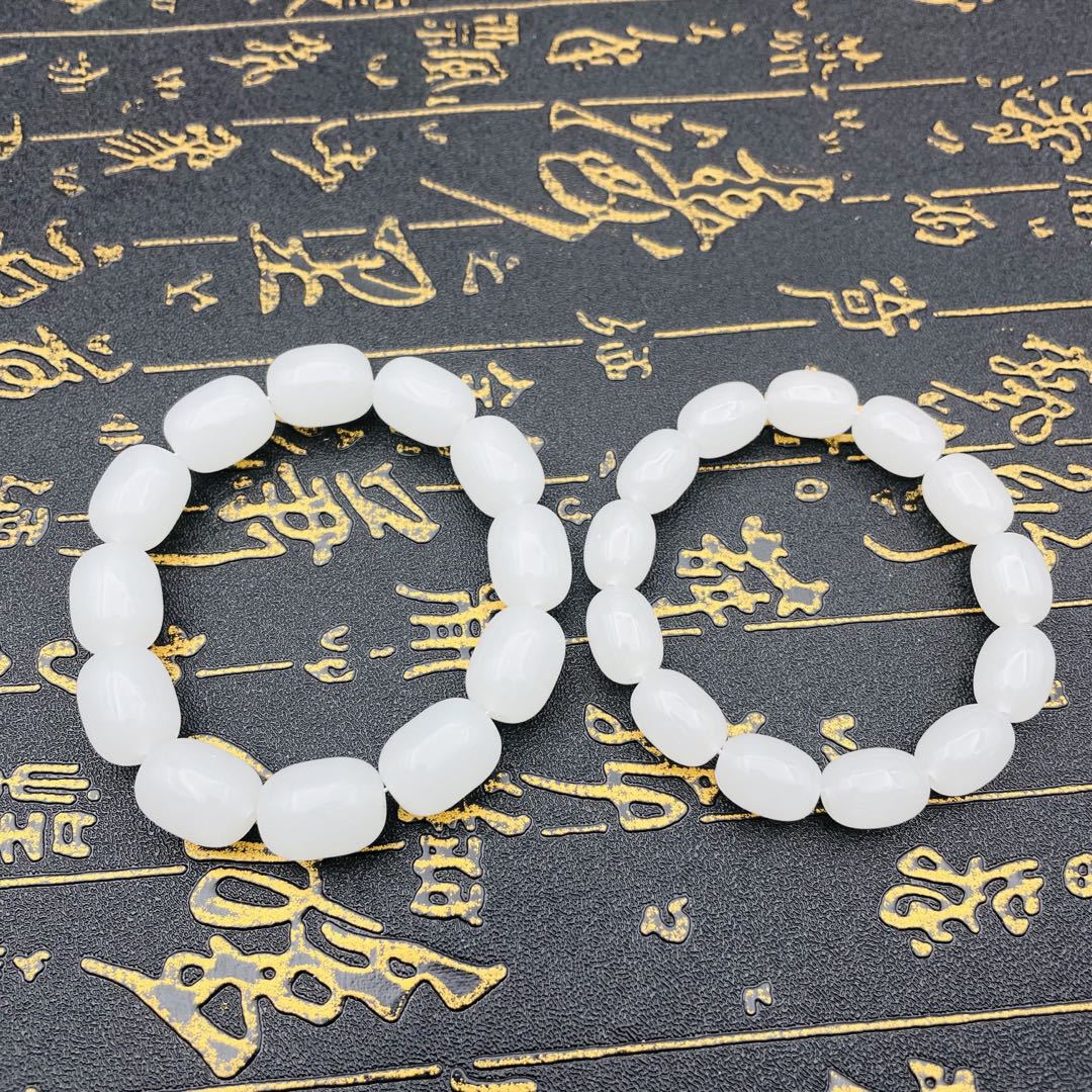 Marble Barrel Bead High Jade Glass Exquisite Polished Bracelets