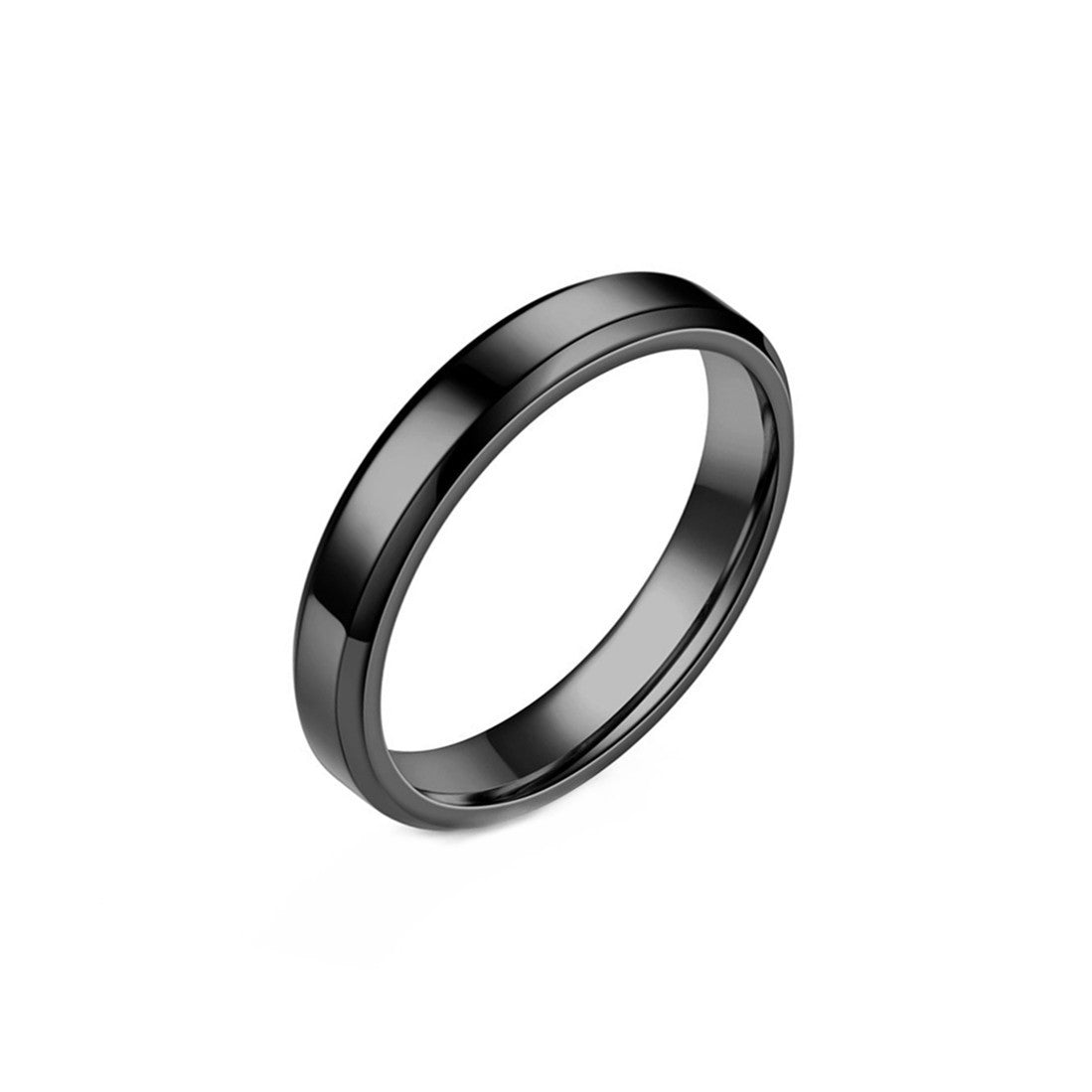 Can Carve Writing Double Beveled Titanium Rings
