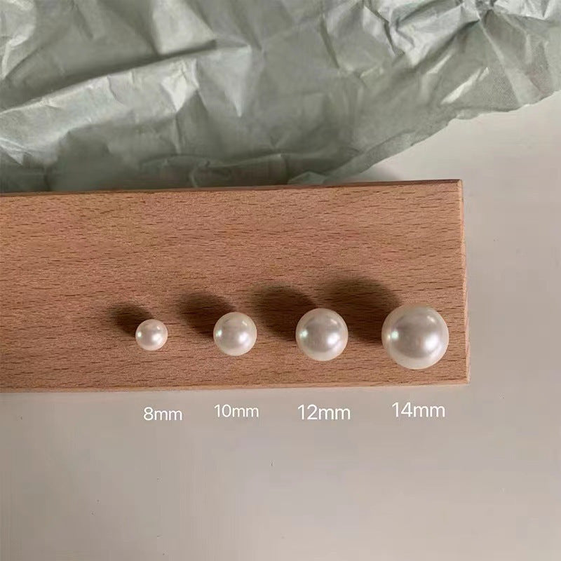 Women's Trendy Simple Sier Pearl Niche Design High Earrings