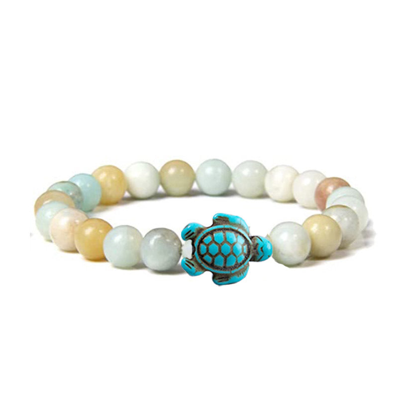Women's & Men's Turquoise Turtle Volcanic Rock White More Bracelets