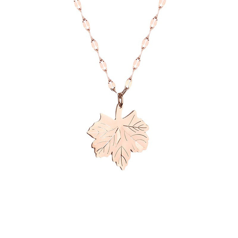 Shaped Korean Simple No Color Fading Clavicle Necklaces