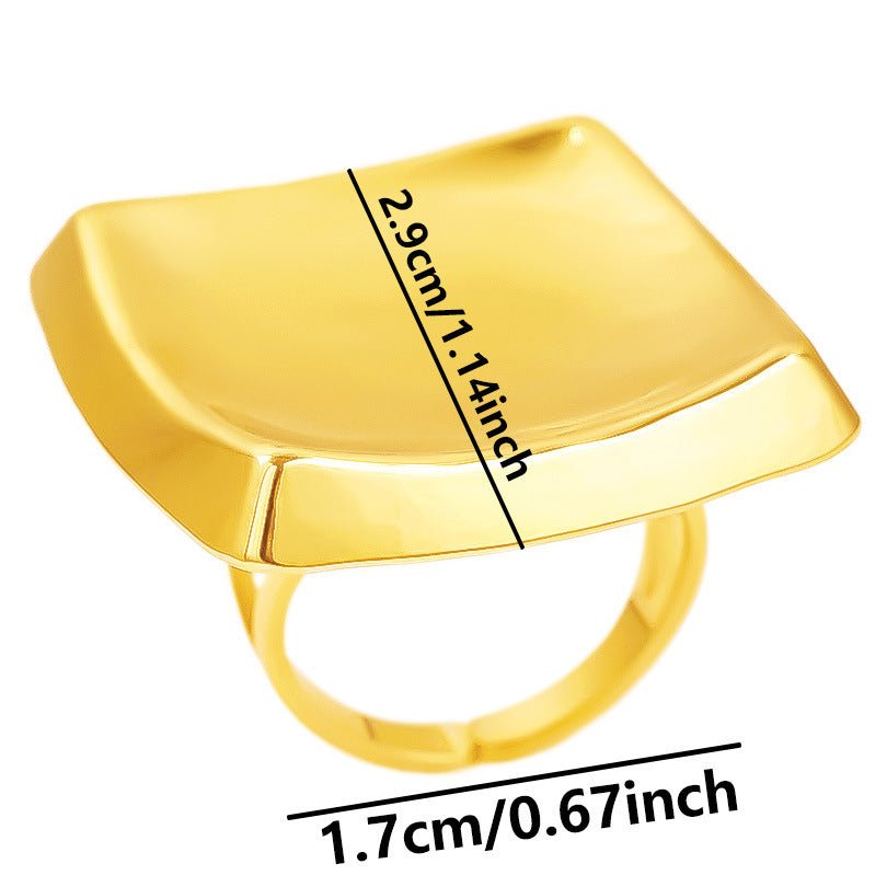 Square Opening Adjustable Affordable Luxury Style Rings