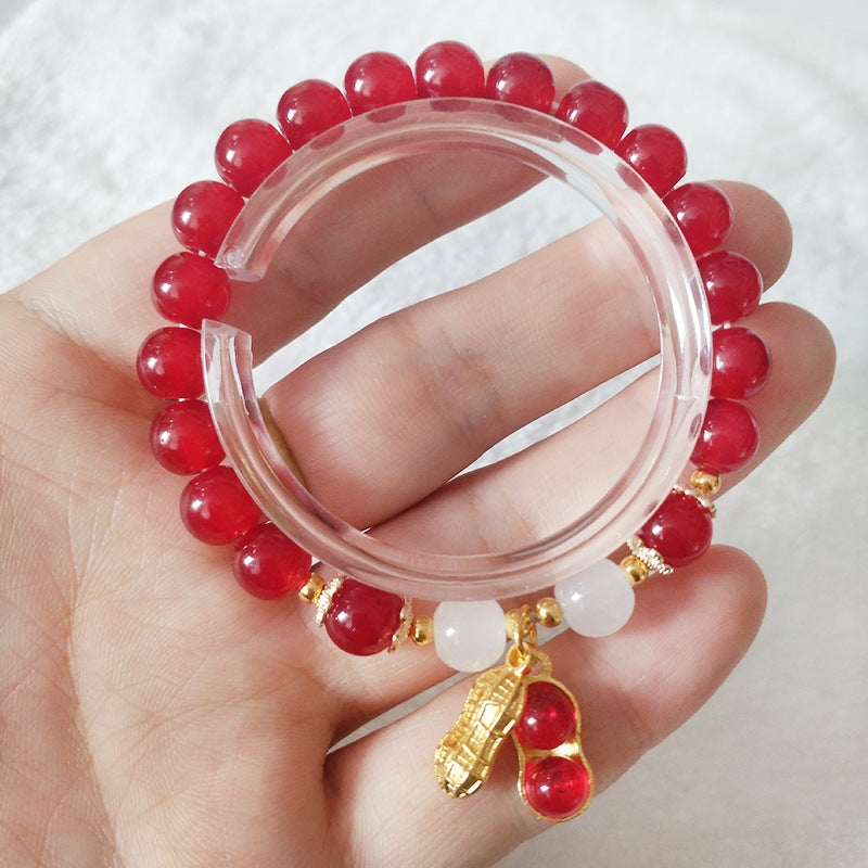 Women's Peanut Simple Design Agate Color May Good Bracelets