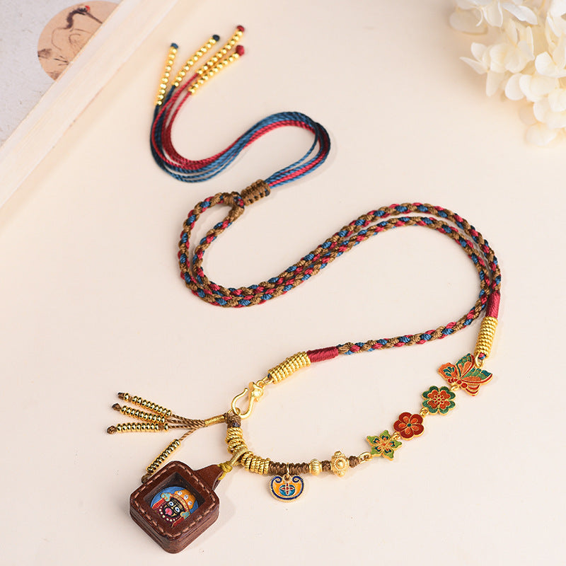 Ethnic Style Rope Female Neck Hanging Yellow Necklaces