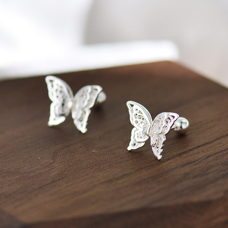 Butterfly Ear Bone Fresh Sweet Screw Earrings