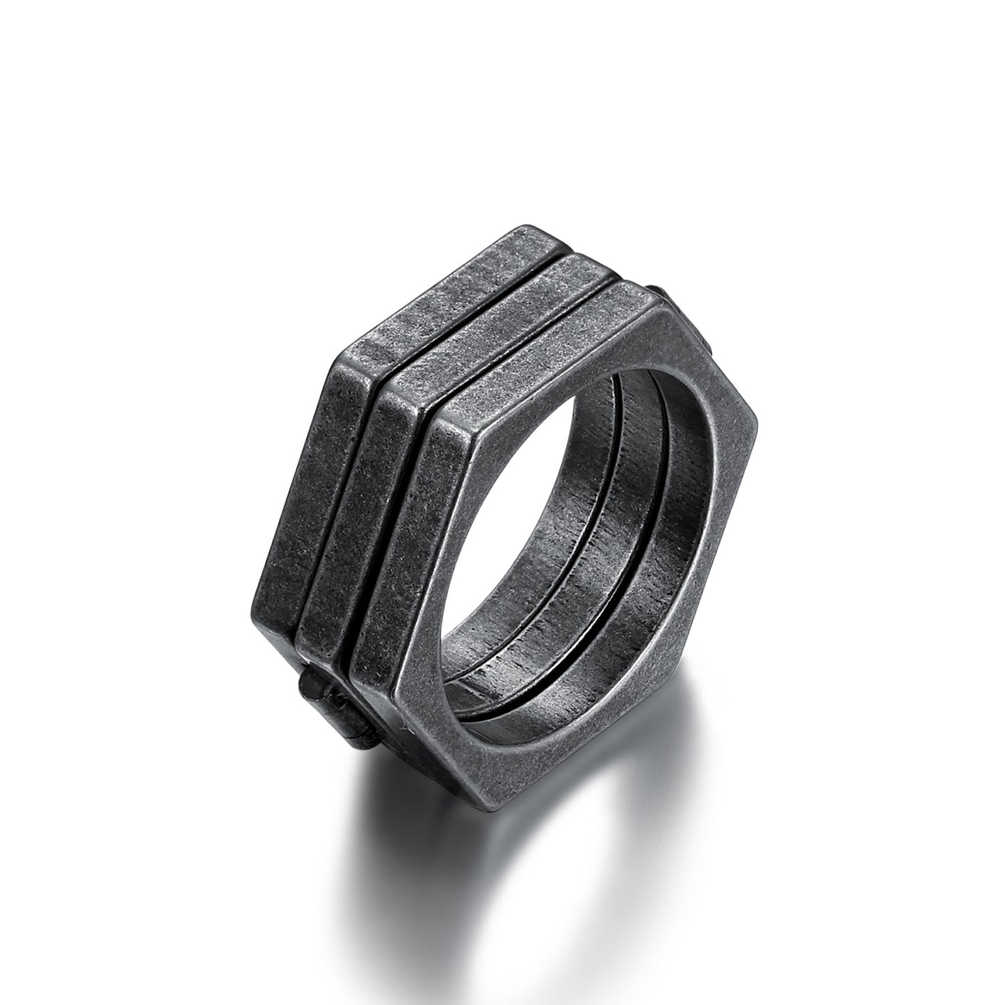 Men's Retro Titanium Steel Brass Knuckle Personality Rings