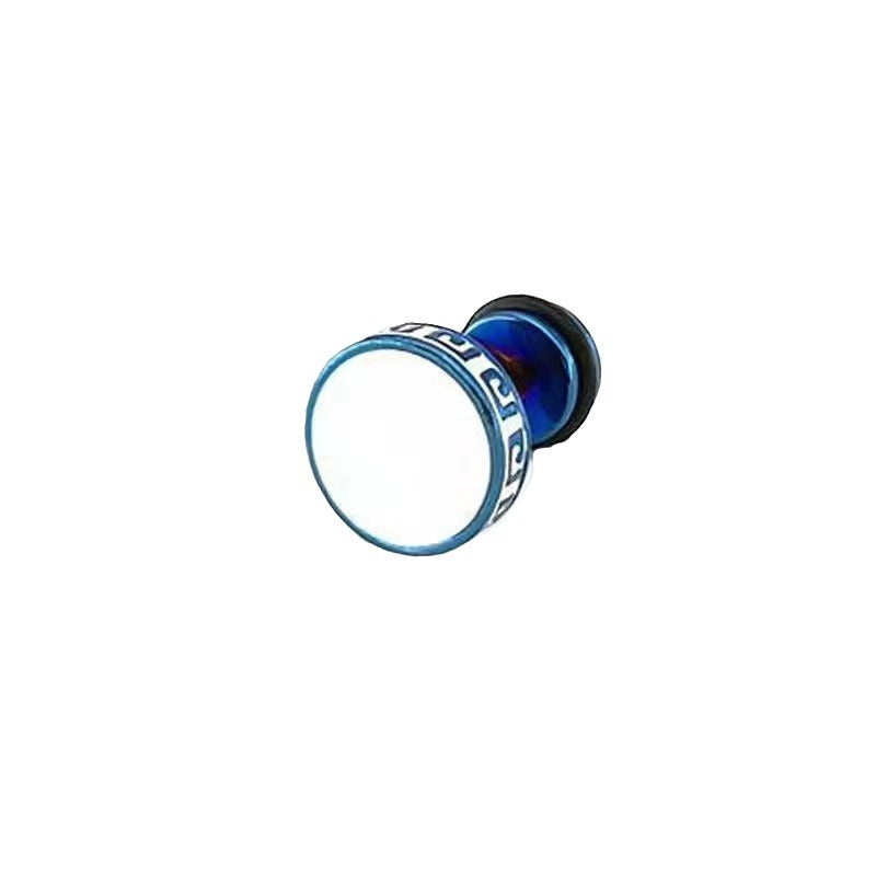Trendy Unique Stainless Steel Dumbbell Round Cake Fashion Earrings