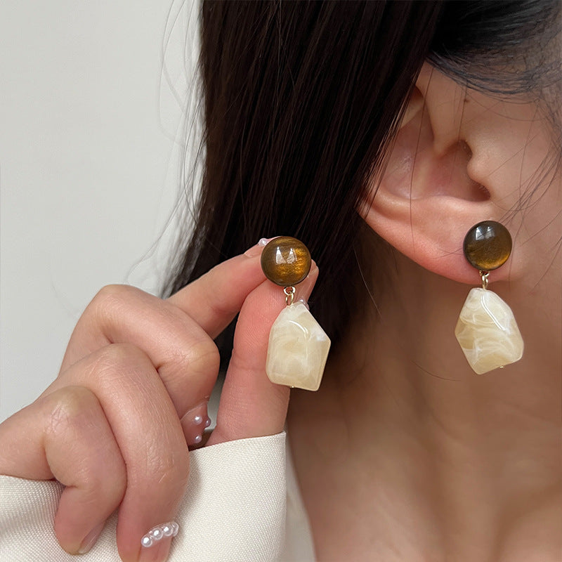 Simple Light Luxury Metal Female Graceful High Rings