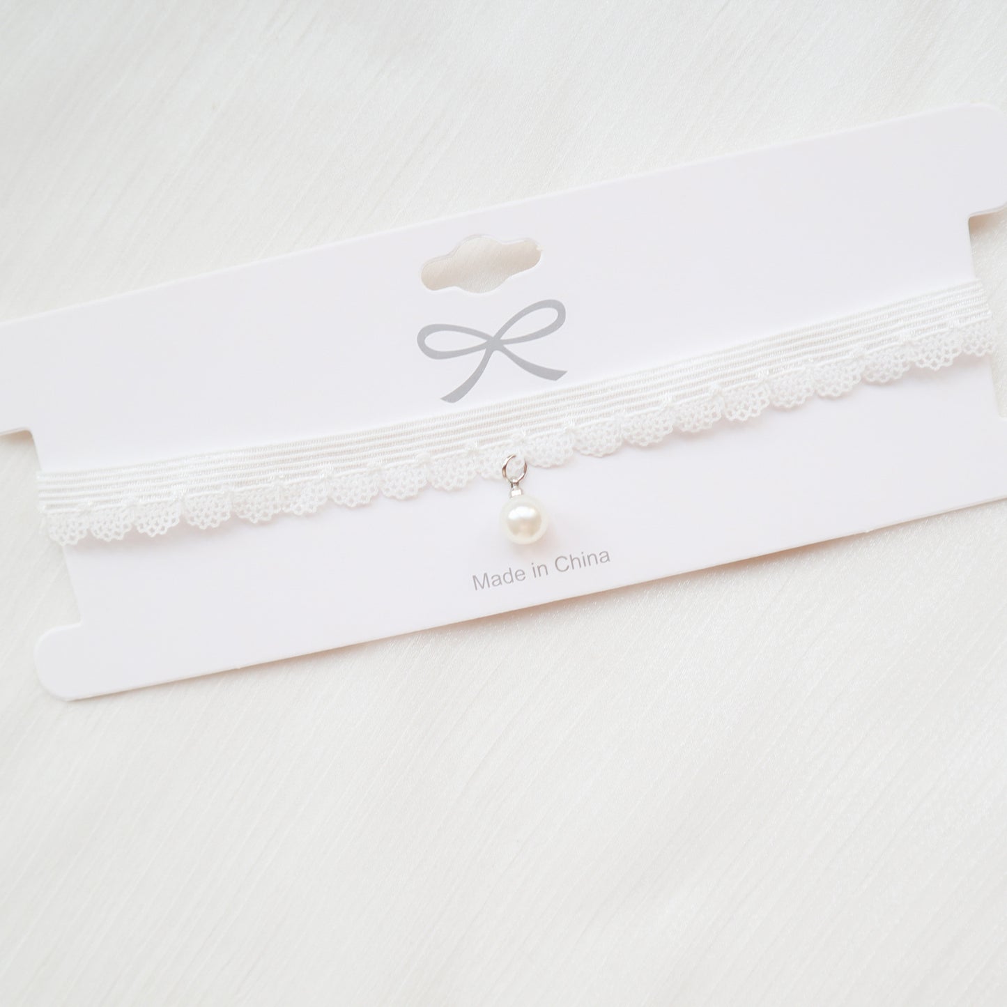 Female Accessories Heart White Veet Neckband Collar Pendants