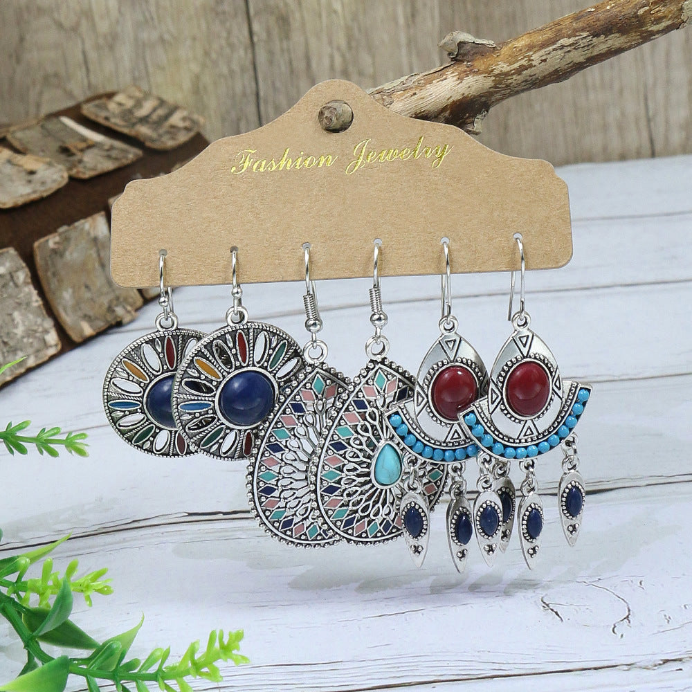 Women's Bead Elegant Bohemian Vintage Alloy Long Earrings