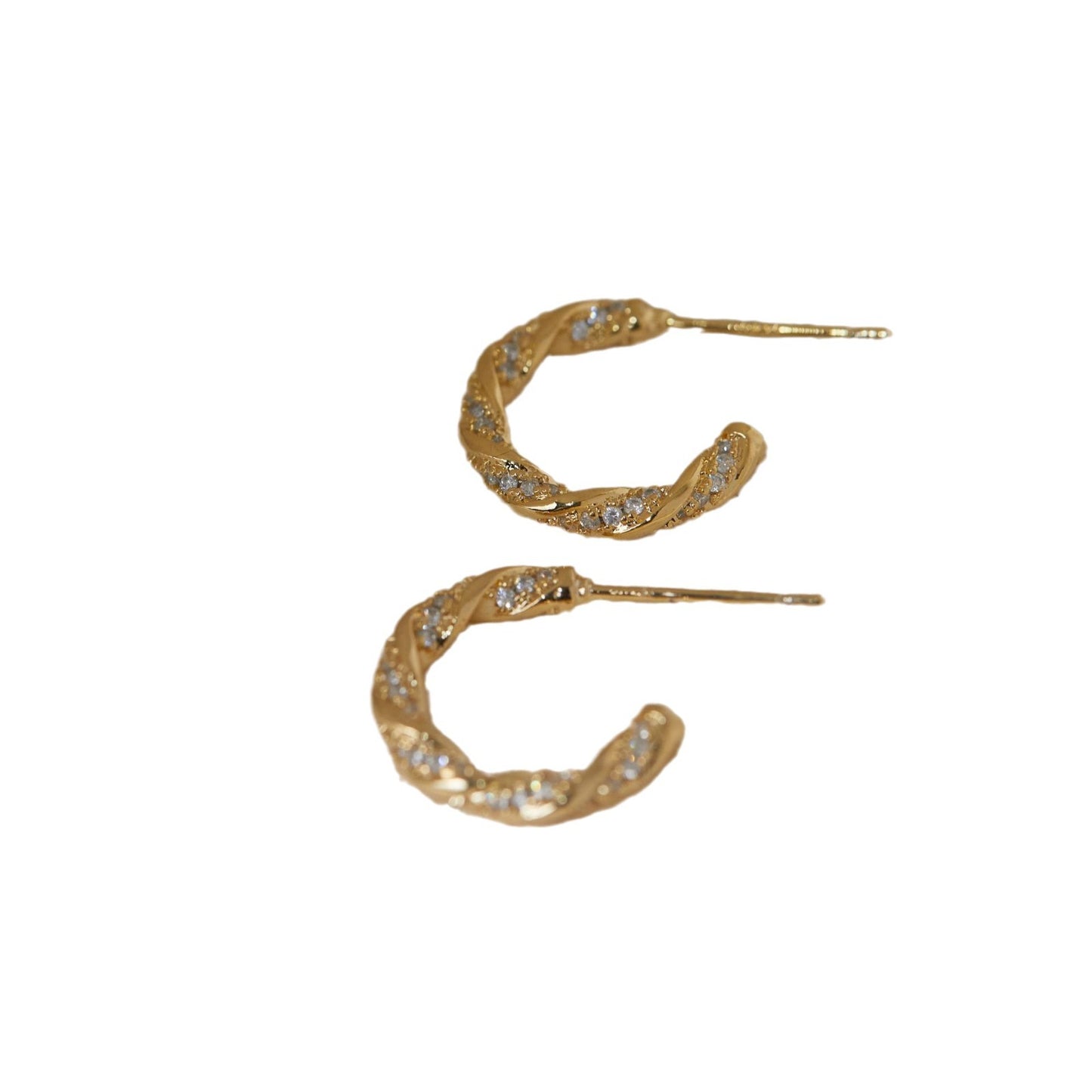 Can Be Used Ear Clip Gold Earrings