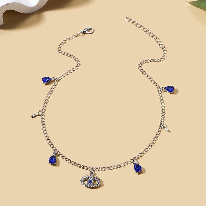 Women's European American Ornament Crystal Eye Summer Necklaces