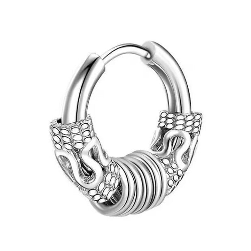 Women's & Men's Pattern Stainless Steel Titanium Ear Bone Earrings