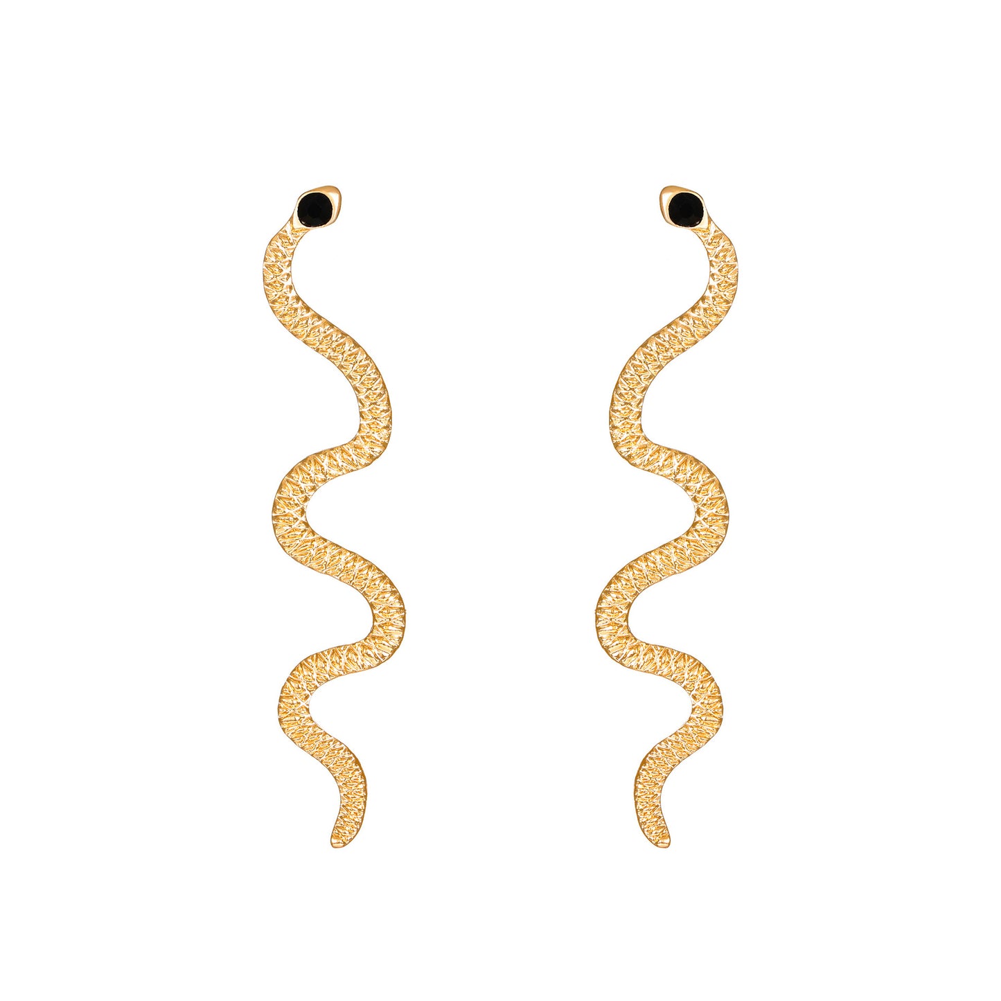 Personality Curved Snake Exaggerated Creative Punk Earrings