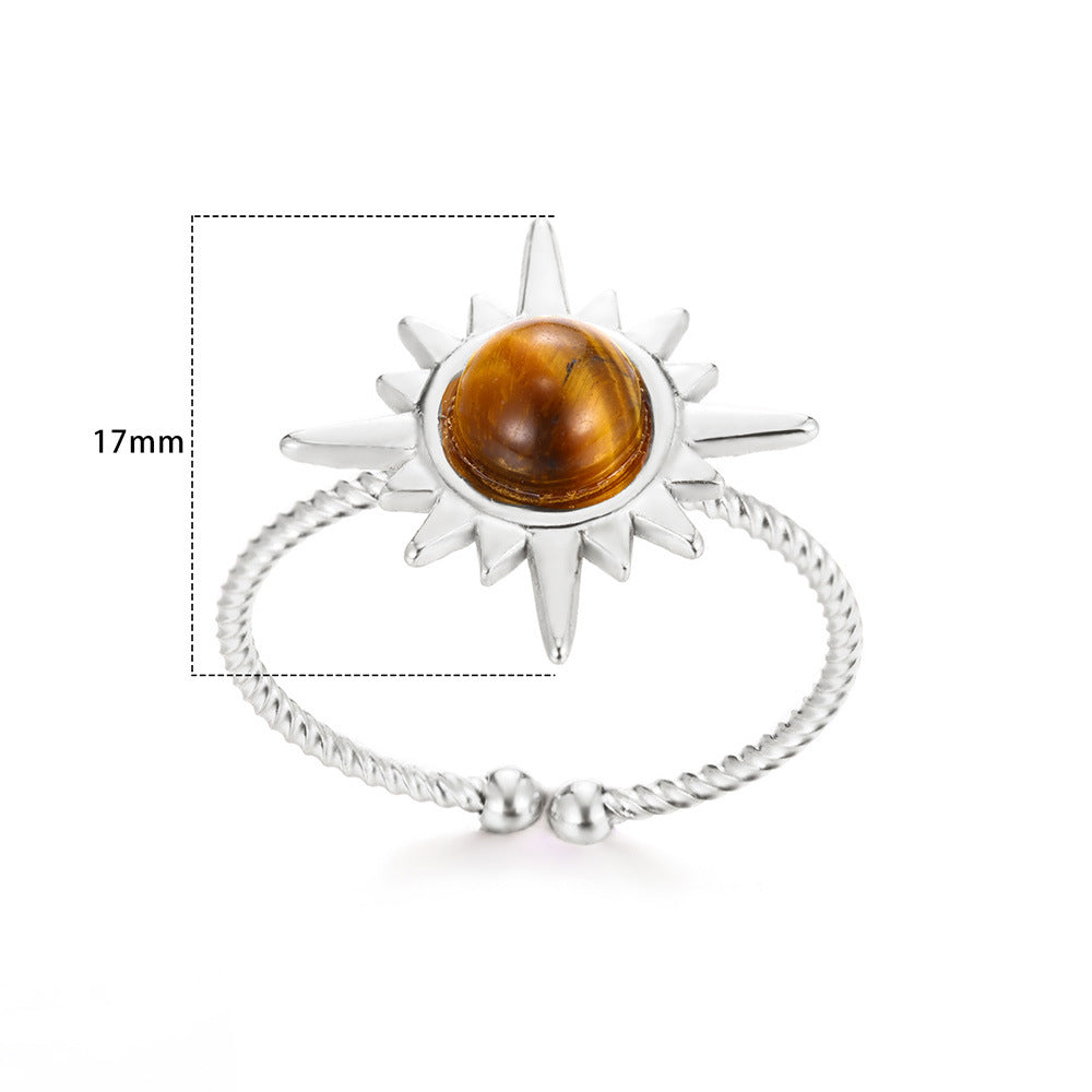 Women's Glamorous Sunflower Super Flash Open Rings
