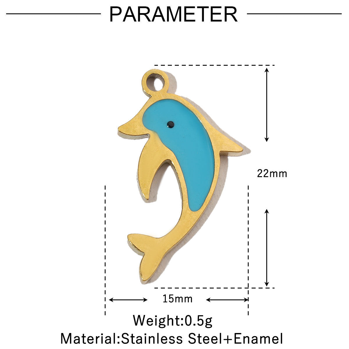 Flower Fish Colorful Oil Titanium Steel Female Angel Pendants