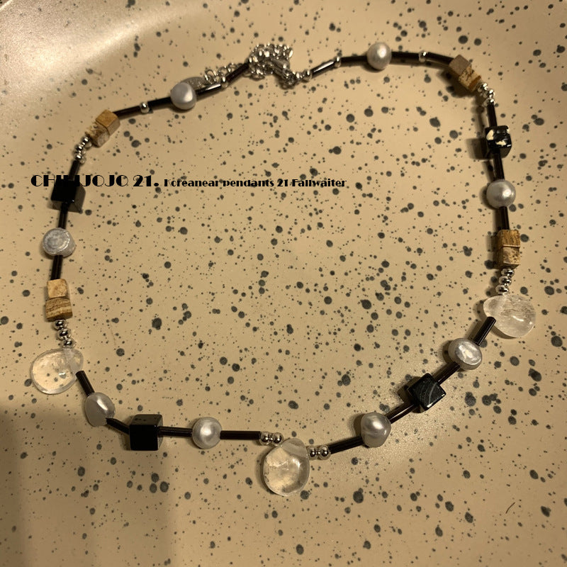Matching Very Much Autumn Brown Atmosphere Clavicle Necklaces