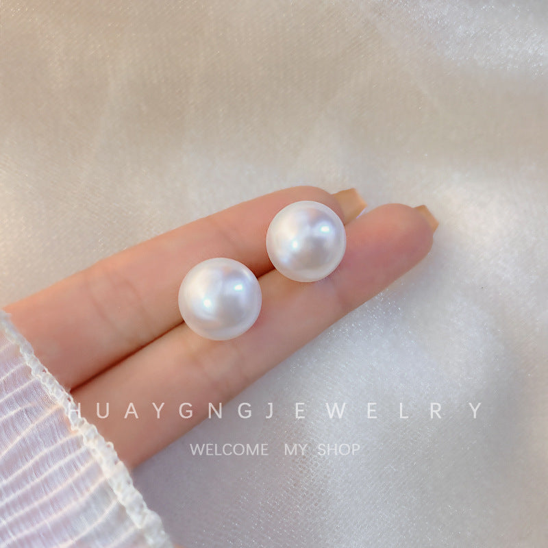 Women's Sier Needle Korean Style French Petite Retro Graceful Imitation Earrings