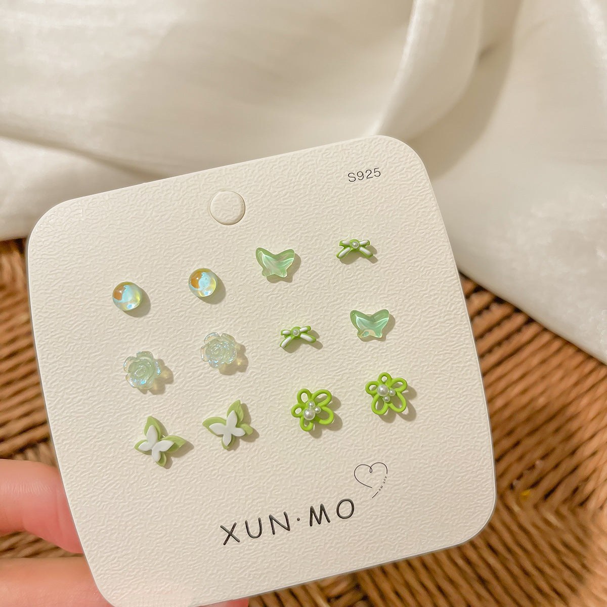 Sier Suit Fresh Mori Small Sweet Rings