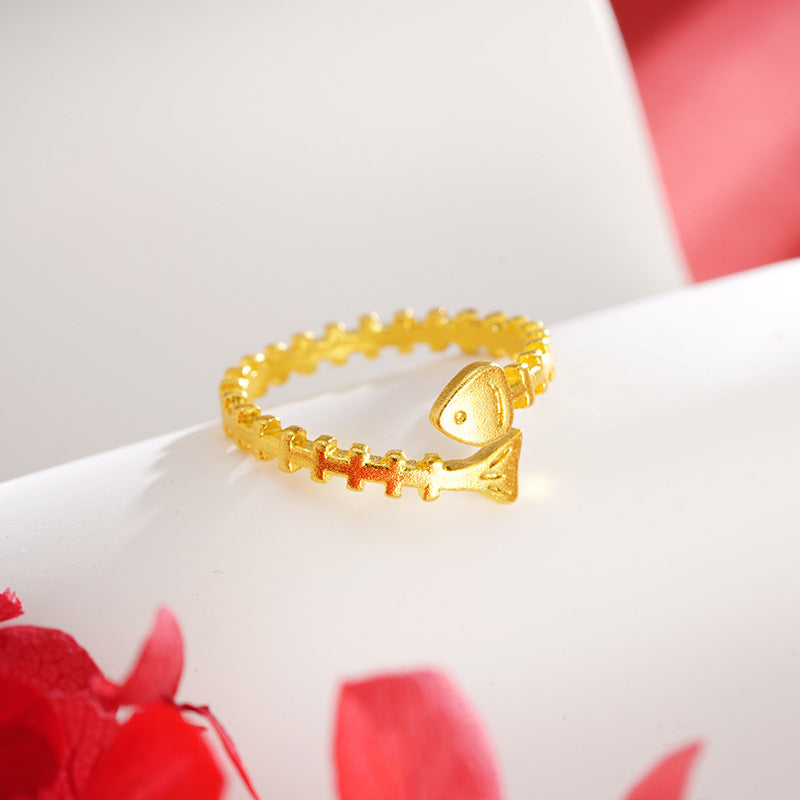 Light Luxury Design Real Bronze Open Rings