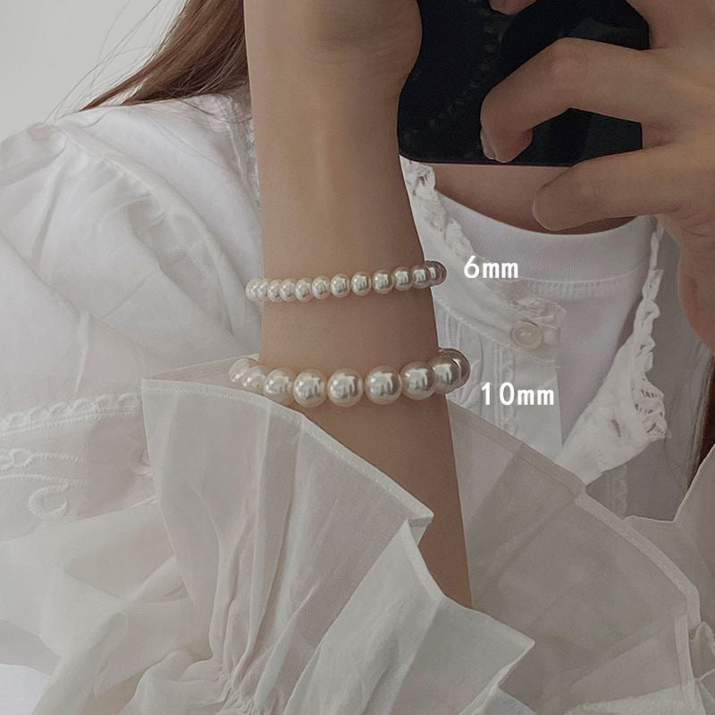 Simple Pearl Stretch Entry Lux Fashion Everyday Bracelets