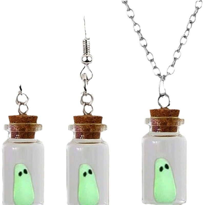 Stereo Luminous Ghost Pumpkin Corn Sugar Earrings